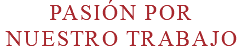 PASIÓN POR NUESTRO TRABAJO